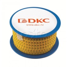 Колечко маркировочное 0, 2.5-4мм. черное на желтом DKC AZO300BY