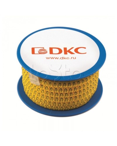 Колечко маркировочное 2, 4-8мм. черное на желтом DKC AZS402BY в Комсомольске-на-Амуре Аксессуары для кабель-канала Pintop.ru