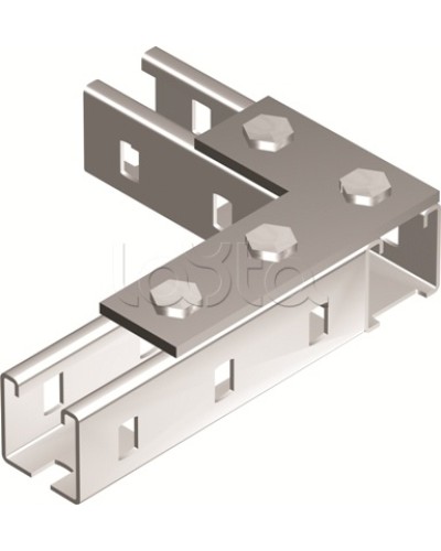 Пластина соединительная L-обр., длина 90х140 мм, 4отв., горячеоцинкованная DKC BMD1022HDZ в Комсомольске-на-Амуре Аксессуары для лотков Pintop.ru