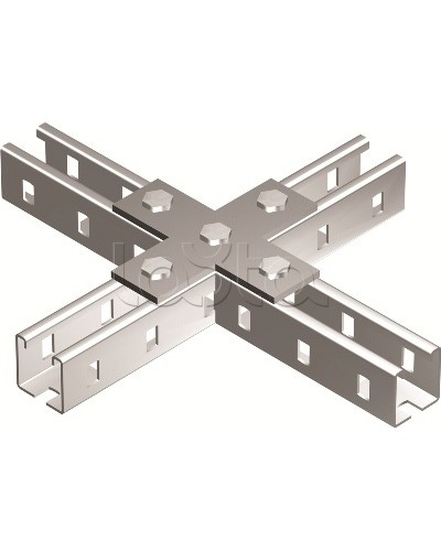 Пластина соединительная Х-обр., горячеоцинкованная DKC BMD1041HDZ в Комсомольске-на-Амуре Аксессуары для лотков Pintop.ru