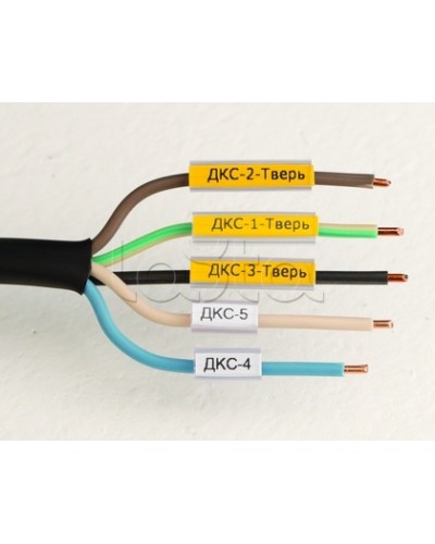 Маркировка для провода, гибкая, для трубочек. 4х10мм. Белая DKC NUTFL10 в Комсомольске-на-Амуре Крепежные изделия Pintop.ru