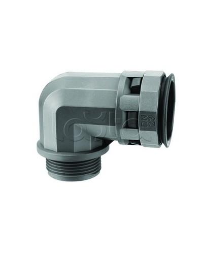 Муфта 90 грд. труба-коробка DN 17 мм, М20х1,5, полиамид, цвет черный DKC PAN17M20N в Комсомольске-на-Амуре Повороты, муфты, тройники Pintop.ru