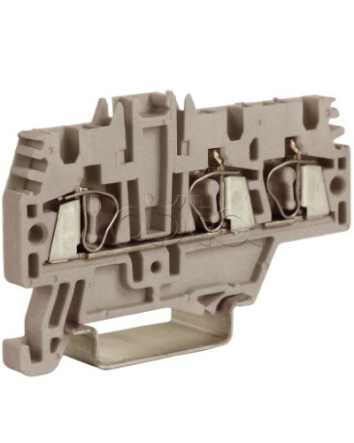 Зажим 2,5 кв.мм серый 1 ввод/2 вывода DKC ZHM510GR в Комсомольске-на-Амуре Держатели, клипсы, скобы Pintop.ru