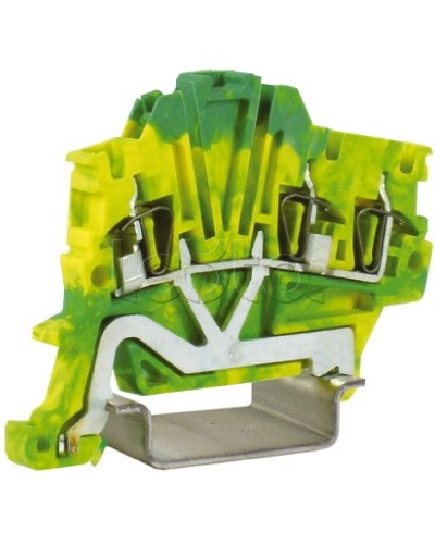 Зажим для заземления, 1 ввод/2 вывода, 1,5 кв.мм желто-зеленый DKC ZHT410 в Комсомольске-на-Амуре Держатели, клипсы, скобы Pintop.ru