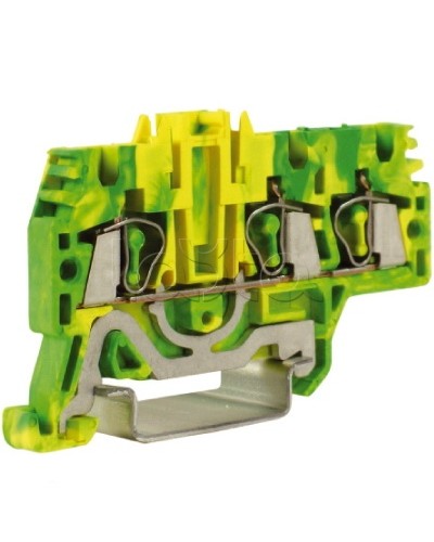 Зажим для заземления, 1 ввод/2 вывода, 2,5 кв.мм желто-зеленый DKC ZHT510 в Комсомольске-на-Амуре Держатели, клипсы, скобы Pintop.ru