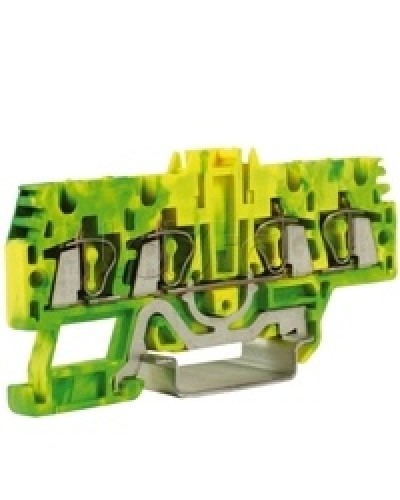 Зажим для заземления, 2 ввод/2 вывода, 2,5 кв.ммжелто-зеленый DKC ZHT520-RET в Комсомольске-на-Амуре Держатели, клипсы, скобы Pintop.ru