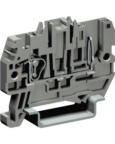 Пружинная проходная клемма со штыревым контактом. Серая. 2,5 кв. мм. DKC ZHVP300GR-RET в Комсомольске-на-Амуре Аксессуары для лотков Pintop.ru