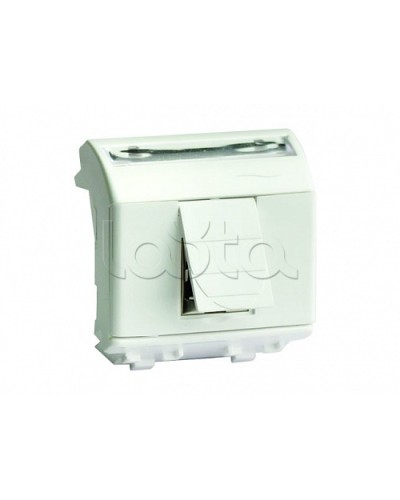 Ком.роз. RJ45 кат.6A, 8P8C, Brava, белая, 2мод DKC 76679B в Комсомольске-на-Амуре Аксессуары для стоек и шкафов Pintop.ru