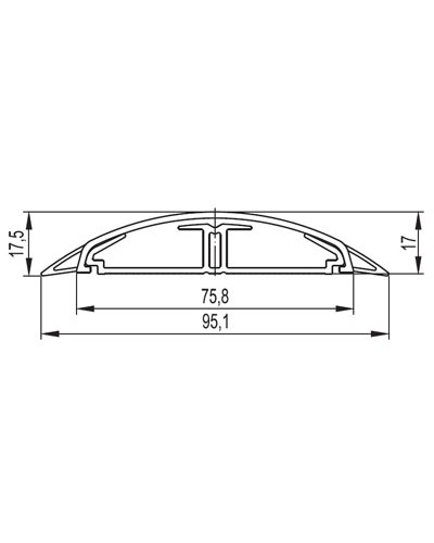 Кабель-канал напольный CSP-F 75x17 мм DKC 01332 в Комсомольске-на-Амуре Кабель-канал Pintop.ru