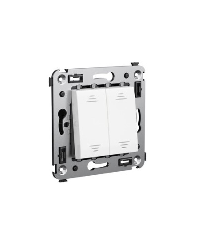 Выключатель двухклавишный в стену, Avanti, Белое облако DKC 4400104 в Комсомольске-на-Амуре Аксессуары для стоек и шкафов Pintop.ru