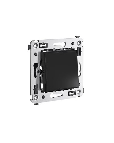 Выключатель одноклавишный в стену, Avanti, Черный квадрат DKC 4402103 в Комсомольске-на-Амуре Аксессуары для кабель-канала Pintop.ru