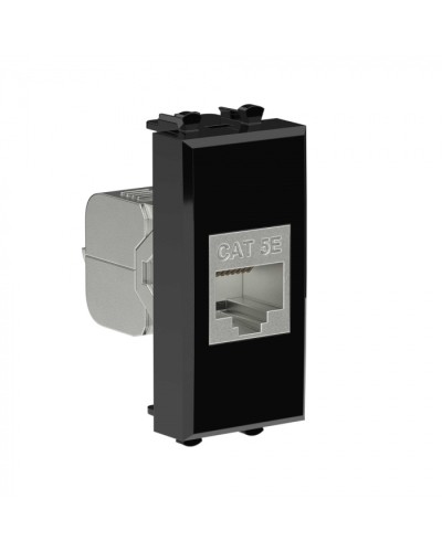 Avanti Компьютерная розетка RJ-45 без шторки модульная, кат.5е экран., Черный квадрат 1модуль DKC (4402761) в Комсомольске-на-Амуре Коннекторы Pintop.ru