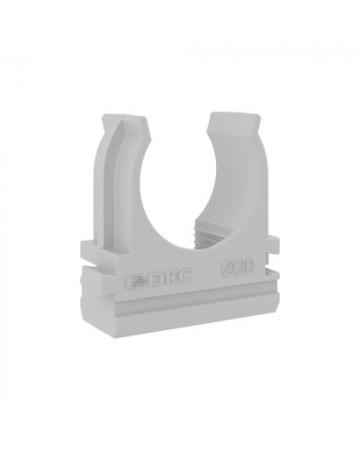 Держатель-клипса быстрого монтажа, для крепления труб, ф20мм, пластик, RAL 7035 DKC 51020M в Комсомольске-на-Амуре Держатели, клипсы, скобы Pintop.ru
