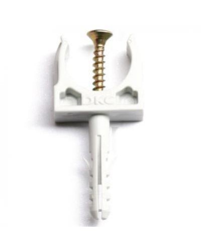 Держатель с защелкой и дюбелем, д.25 мм DKC 51325R5 в Комсомольске-на-Амуре Держатели, клипсы, скобы Pintop.ru