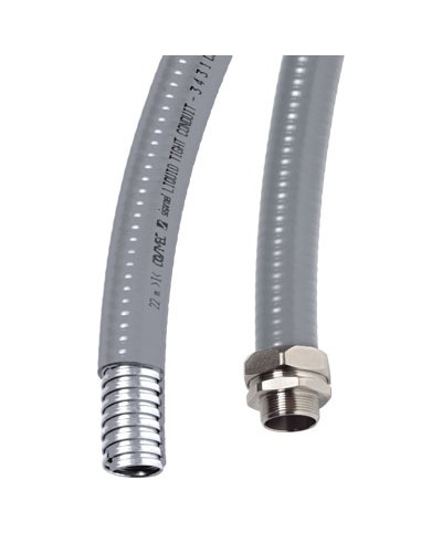 Металлорукав DN 15мм в гладкой ПВХ изоляции, Dвн 15,5 мм, Dнар 21,0, IP66, 50 м, цвет серый DKC 6070R-16 в Комсомольске-на-Амуре Крепежные изделия Pintop.ru