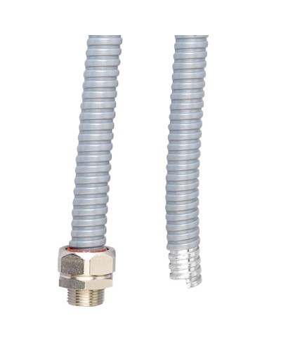 Металлорукав DN 26мм в ПВХ изоляции, Dвн 26,5 мм, Dнар 31,5, 25 м, цветсерый DKC 6071R-027 в Комсомольске-на-Амуре Крепежные изделия Pintop.ru