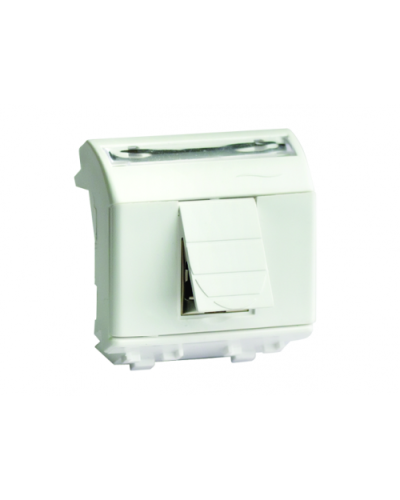 Розетка USB 2.0, со шторкой, белый RAL 9010, 1 разъем, 2М, BRAVA DKC 76202B в Комсомольске-на-Амуре Аксессуары для стоек и шкафов Pintop.ru