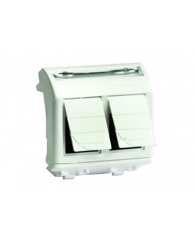 Комп.роз. RJ45 кат.6 (2 разъема 8P8C, Hyperline) Brava, белая, 2М DKC (76452B) в Комсомольске-на-Амуре Розетки компьютерные и телефонные Pintop.ru