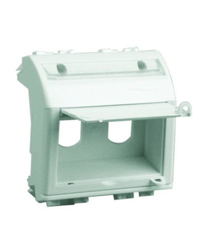 Адаптер для двух оптоволоконных разъемов типа ST, белый, 2 мод. DKC 76615B в Комсомольске-на-Амуре Аксессуары для кабель-канала Pintop.ru