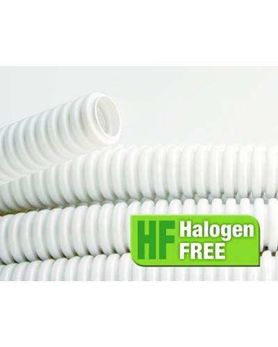 Труба ПЛЛ гибкая гофр. не содержит галогенов д.32мм, ПВ-0, с протяжкой,25м, цвет белый DKC 81832 в Комсомольске-на-Амуре Труба гофрированная Pintop.ru