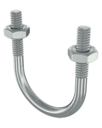 Скоба монтажная U-образная с резьбой М6 с гайками для труб d 1/2 DKC BHU11012 в Комсомольске-на-Амуре Держатели, клипсы, скобы Pintop.ru