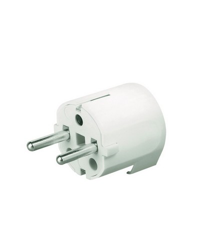 Вилка кабельная, бытовая с боковым вводом кабеля. Черная. IP20 16А 2P+E 230В DKC DIS13083N в Комсомольске-на-Амуре Аксессуары для стоек и шкафов Pintop.ru