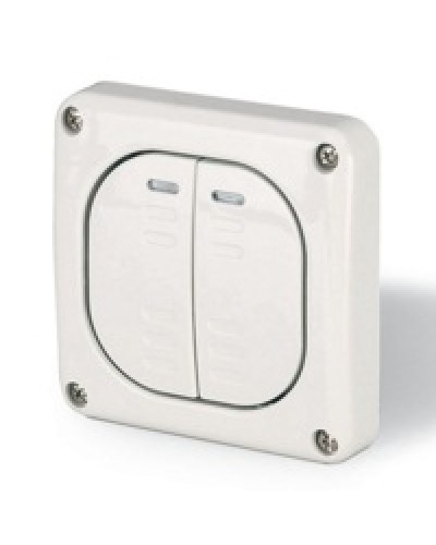 Выключатель однополюсный, двухклавишный DKC DIS1373022 в Комсомольске-на-Амуре Аксессуары для стоек и шкафов Pintop.ru