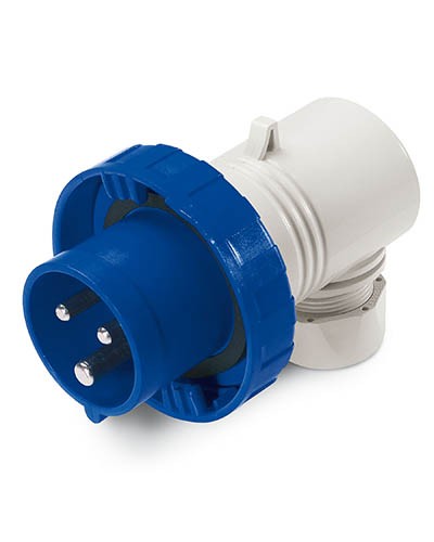 Вилка кабельная угловая IP67 16А 2P+E 230В DKC DIS2261633 в Комсомольске-на-Амуре Аксессуары для стоек и шкафов Pintop.ru