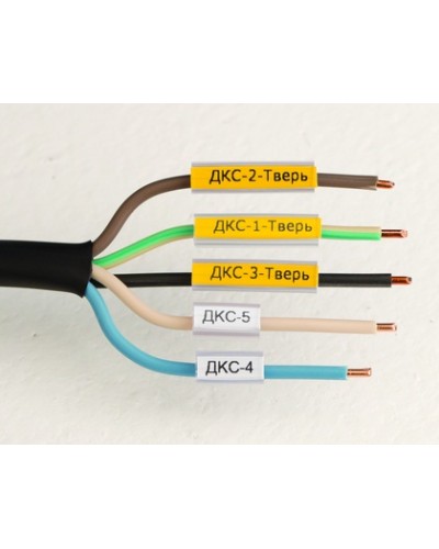Маркировка для провода, гибкая, для трубочек. 4х15мм. Белая DKC NUTFL15 в Комсомольске-на-Амуре Крепежные изделия Pintop.ru