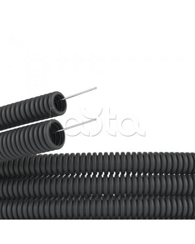 Труба гофр. DN29мм,полиамид 6, с протяжкой, темно-серый DKC (PA612935F0) в Комсомольске-на-Амуре Труба гофрированная Pintop.ru