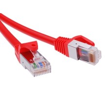 Патч-корд экранированный CAT5E F/UTP 4х2, LSZH, красный, 0.5м DKC RN5EFU4505RD
