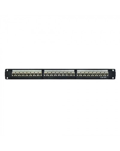 Патч-панель модульная 19, 1U, CAT6A, 24 порта RJ45, экранированная DKC RN6APPF24 в Комсомольске-на-Амуре Патч панель Pintop.ru