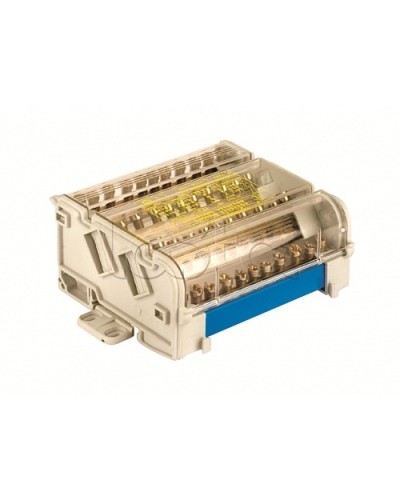 Блок распределительный на DIN рейку 4р 125А, 11х6мм 2х7,5мм 2x9мм. DKC BD125154 в Комсомольске-на-Амуре Аксессуары для стоек и шкафов Pintop.ru