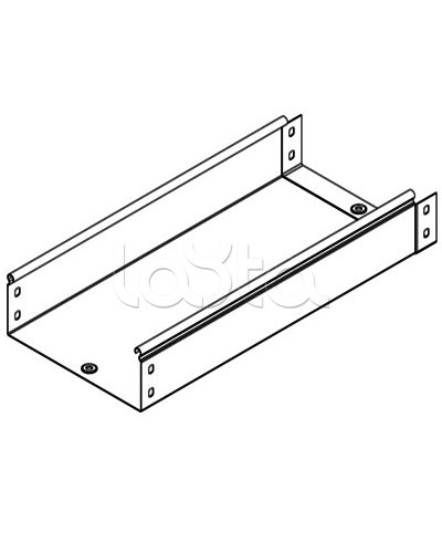 Лоток неперфорированный металлический 50х50 мм L 2000 DKC 35010 в Комсомольске-на-Амуре Кабельные лотки Pintop.ru