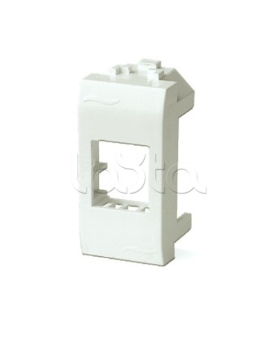 Адаптер для информационных разъемов Keystone, 1мод, белый ДКС 76607B в Комсомольске-на-Амуре Распределительные коробки Pintop.ru