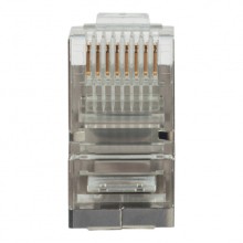 Коннектор (вилка) FTP кат.5e 8P8C универсальная, 15U", 3 зубца, упак 100 шт Datarex DR-3004