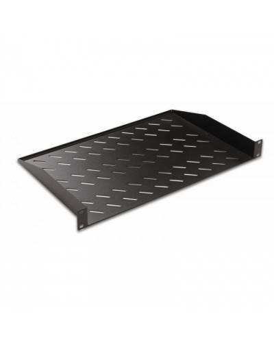 Полка консольная 19, 1U глубина 250мм, нагрузка до 25 кг, чер. Datarex DR-411111 в Комсомольске-на-Амуре Полки для шкафов и стоек Pintop.ru
