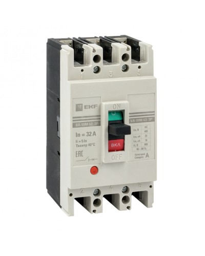 Выключатель автоматический ВА-99М 63/16А 4P 5In 25кА EKF PROxima (mccb99-4P5In63-16m) в Комсомольске-на-Амуре Электротехническое оборудование Pintop.ru