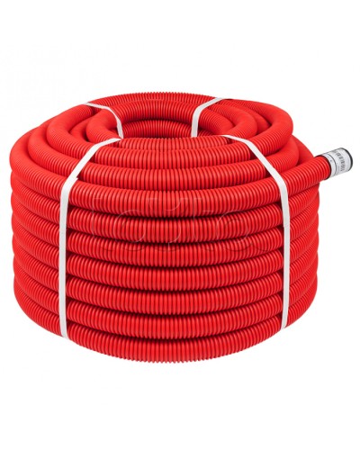 Труба гофр. двустенная ПНД/ПНД гибкая с протяжкой d40 мм (50 м) красная EKF-Plast (tg2st-40-50m) в Комсомольске-на-Амуре Труба гофрированная Pintop.ru