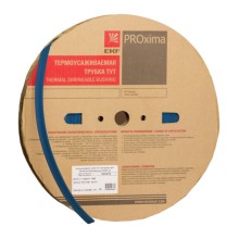Термоусаживаемая трубка ТУТ нг 12/6 синяя рулон EKF PROxima (tut-12-g)