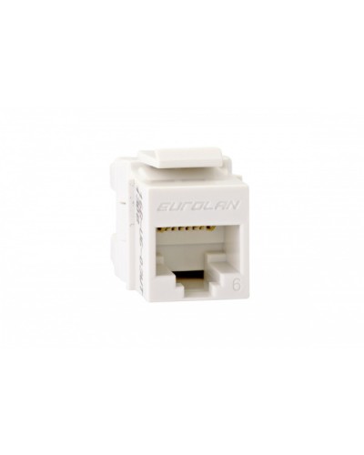 Вставка Keystone RJ45, кат. 6, неэкран. Eurolan (16B-U6-03WT) в Комсомольске-на-Амуре Коннекторы Pintop.ru