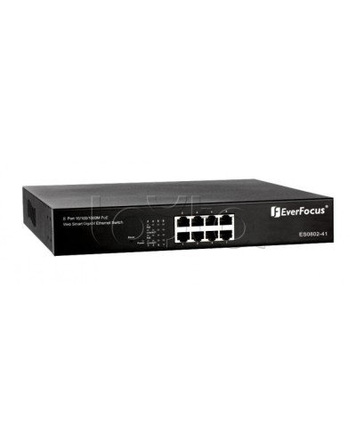 Коммутатор PoE 8-портовый EverFocus ES0802-41 в Комсомольске-на-Амуре Коммутаторы Pintop.ru