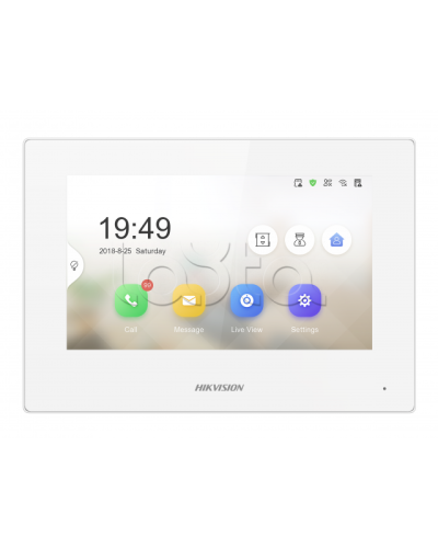 IP видеодомофон сенсорный Hikvision DS-KH6320-LE1/White(B) в Комсомольске-на-Амуре Абонентские IP устройства Pintop.ru