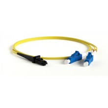 Патч-корд волоконно-оптический Hyperline (FC-D2-9-LC/UR-MTRJM/UR-H-2M-LSZH-YL)