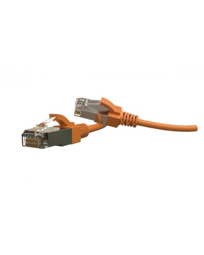 Патч-корд S/FTP Hyperline (PC-LPT-SFTP-RJ45-RJ45-C6-5M-LSZH-OR) в Комсомольске-на-Амуре Патчкорды (медные) Pintop.ru