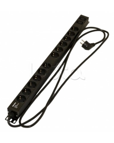 Блок розеток Hyperline SHE-12SH-2IEC-2.5EU в Комсомольске-на-Амуре Блоки розеток Pintop.ru