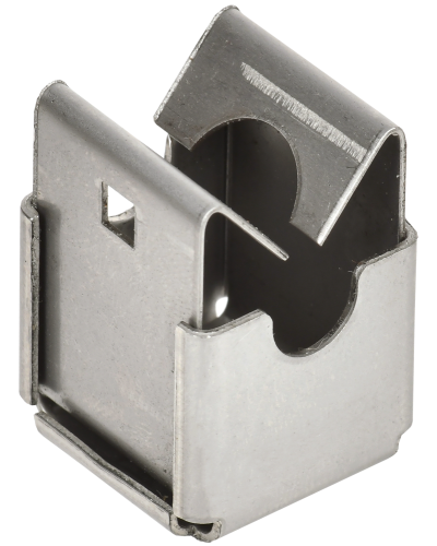 Держатель проводника круглого 8мм безболтовой нержавеющая сталь IEK (ZDP80-20-1-08) в Комсомольске-на-Амуре Крепеж Pintop.ru