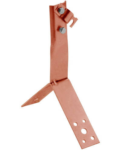 Держатель проводника круглого 6-10мм винтовой для конька h=100мм медь IEK (ZDP80-50-4-16-100) в Комсомольске-на-Амуре Крепеж Pintop.ru