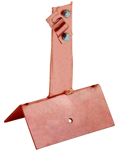 Держатель проводника круглого 6-10мм винтовой для конька широкого h=100мм медь IEK (ZDP81-50-4-16-100) в Комсомольске-на-Амуре Крепеж Pintop.ru