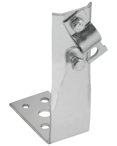 Держатель проводника круглого 6-10мм винтовой угловой h=60мм оцинкованная сталь IEK (ZDP87-11-1-16-60) в Комсомольске-на-Амуре Крепеж Pintop.ru